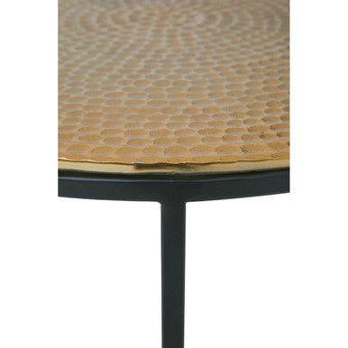 Orsina Elias Nesting Tables – Set of 3 Hammered Metal Side Tables