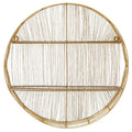 Orsina Enzo Gold Wire Round Wall Shelf – 2-Tier Modern Display Storage