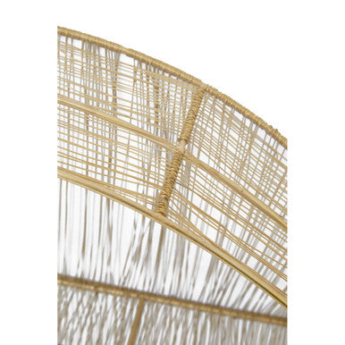 Orsina Enzo Gold Wire Round Wall Shelf – 2-Tier Modern Display Storage
