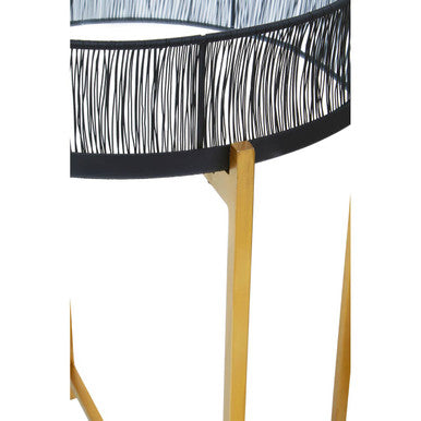Orsina Enzo Nesting Tables – Set of 2 Black Wire and Gold Metal