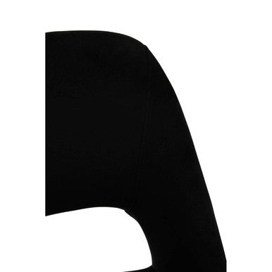 Orsina Warren Black Velvet Dining Chair – Modern Glam with Gold Tips