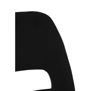 Orsina Warren Black Velvet Dining Chair | Modern Cutout Back Design