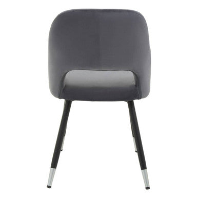 Orsina Warren Grey Velvet Dining Chair | Modern Upholstered Seating