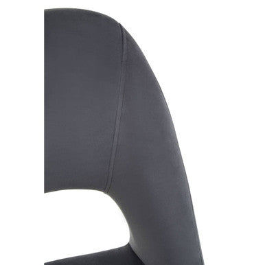 Orsina Warren Grey Velvet Dining Chair | Modern Upholstered Seating