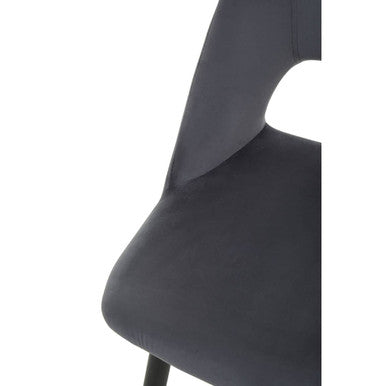 Orsina Warren Grey Velvet Dining Chair | Modern Upholstered Seating