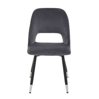 Orsina Warren Grey Velvet Dining Chair | Modern Upholstered Seating