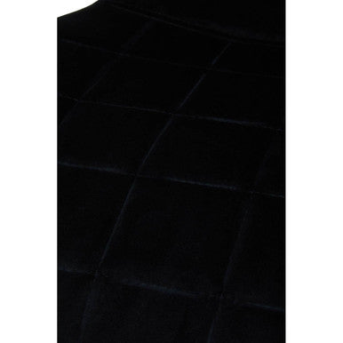 Orsina Warton Black Velvet Dining Chair with Quilted Gold Legs