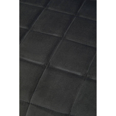 Orsina Warton Grey Velvet Dining Chair – Quilted Seat with Silver Legs