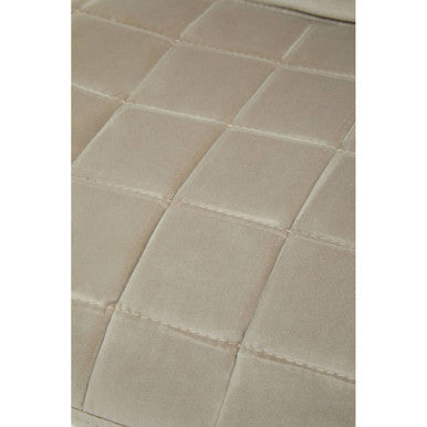 Orsina Warton Mink Velvet Dining Chair | Quilted Seat with Gold Legs