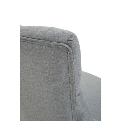 Orsina Anita Home Office Chair – Grey Fabric with Chrome Swivel Base