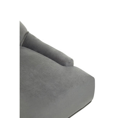 Orsina Anita Velvet Home Office Chair | Grey Swivel Desk Chair with Gold Base