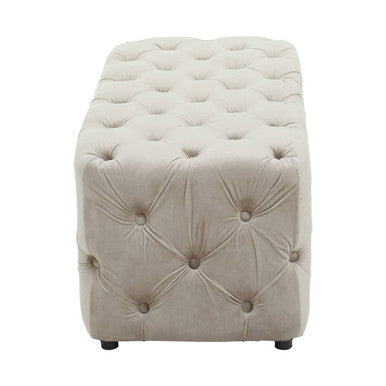 Orsina Alea Mink Velvet Button Tufted Bench – Glam Bedroom Seating