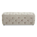 Orsina Alea Mink Velvet Button Tufted Bench – Glam Bedroom Seating