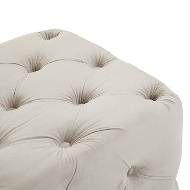 Orsina Alea Mink Velvet Button Tufted Bench – Glam Bedroom Seating