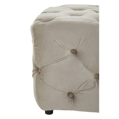 Orsina Alea Mink Velvet Button Tufted Bench – Glam Bedroom Seating