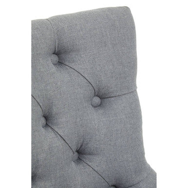 Orsina Anita Home Office Chair – Grey Fabric Swivel with Chrome Base