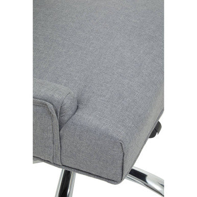 Orsina Anita Home Office Chair – Grey Fabric Swivel with Chrome Base