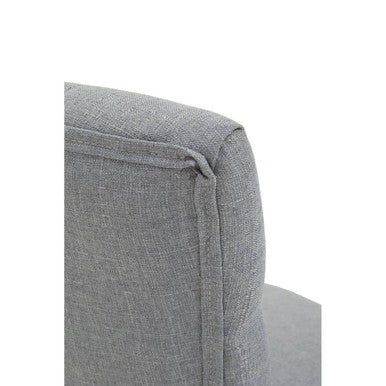 Orsina Anita Home Office Chair – Grey Fabric Swivel with Chrome Base