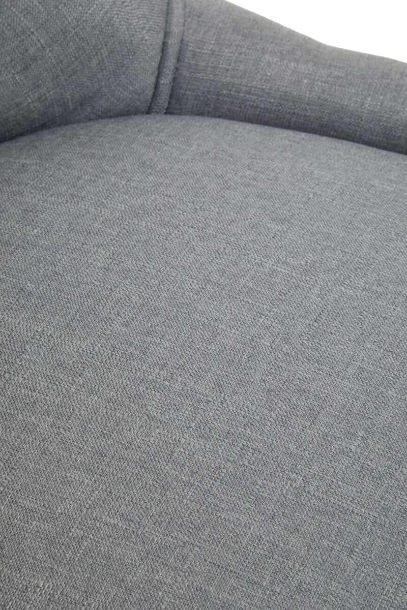 Orsina Anita Home Office Chair – Grey Fabric Swivel with Chrome Base