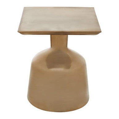 Orsina Pazo Gold Side Table – Modern Iron Accent Table with Round Base