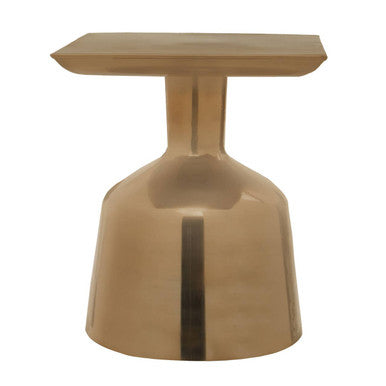 Orsina Pazo Gold Side Table – Modern Iron Accent Table with Round Base