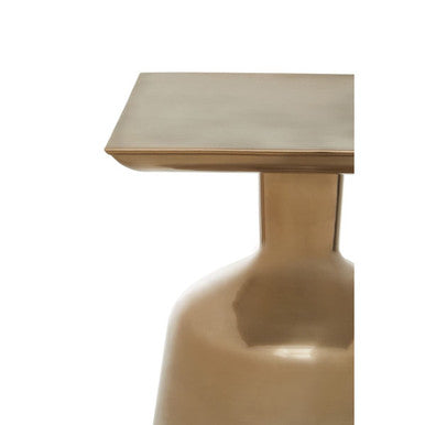 Orsina Pazo Gold Side Table – Modern Iron Accent Table with Round Base