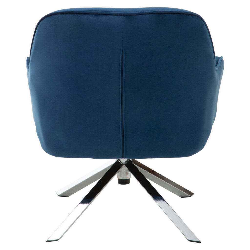 Orsina Avery Midnight Blue Velvet Swivel Chair – Modern Accent Seating