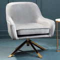 Orsina Avery Grey Velvet Swivel Chair | Modern Upholstered Accent Chair