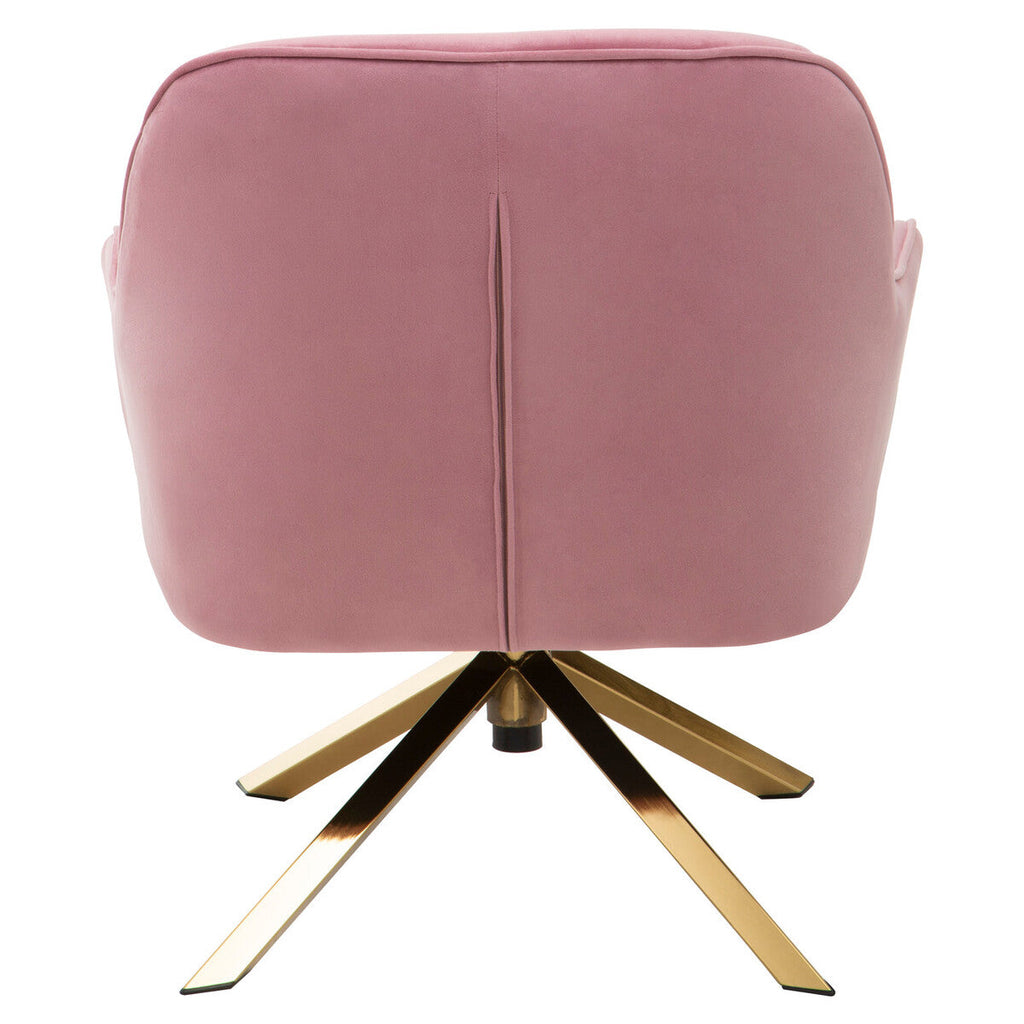 Orsina Avery Pink Velvet Swivel Chair | Modern Upholstered Accent Seat
