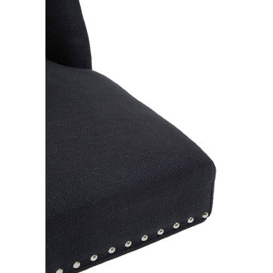 Orsina Washington Home Office Chair – Black Upholstered Swivel Seat