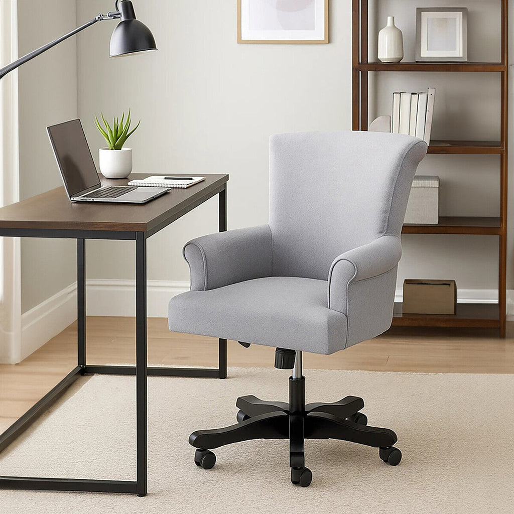 Orsina Walford Grey Home Office Chair – Ergonomic Swivel Desk Chair