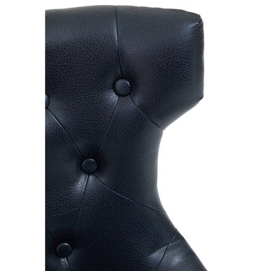 Orsina Walson Black Leather Effect Home Office Chair | Diamond Tufted