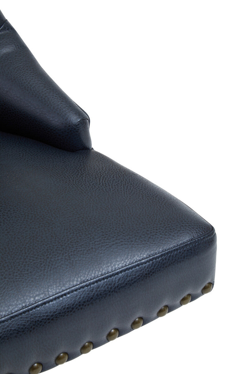 Orsina Walson Black Leather Effect Home Office Chair | Diamond Tufted