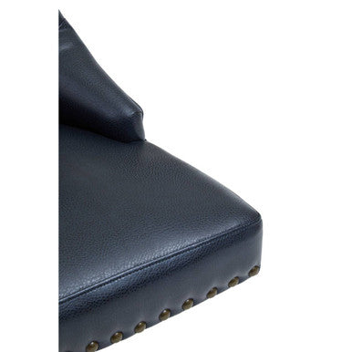 Orsina Walson Black Leather Effect Home Office Chair | Diamond Tufted