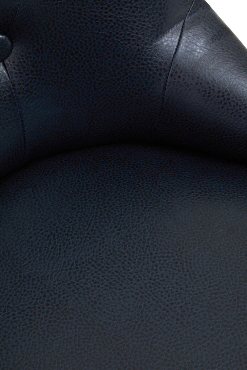 Orsina Walson Black Leather Effect Home Office Chair | Diamond Tufted