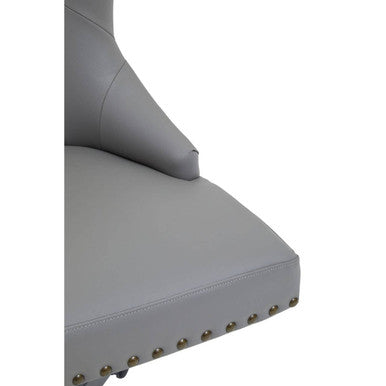 Orsina Walson Home Office Chair – Grey Leather Effect Quilted Seat