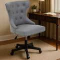 Orsina Walson Home Office Chair – Grey Leather Effect Quilted Seat