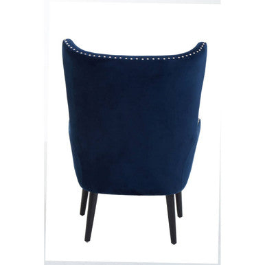 Orsina Wexley Wingback Lounge Chair – Blue Mid-Century Accent Chair