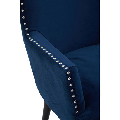 Orsina Wexley Wingback Lounge Chair – Blue Mid-Century Accent Chair
