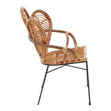 Orsina Manado Natural Rattan Armchair – Handwoven Coastal Accent Chair