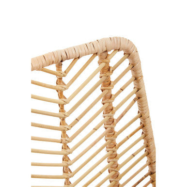 Orsina Manado Jawit Natural Rattan Accent Chair – Modern Iron Legs