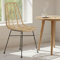 Orsina Manado Jawit Natural Rattan Accent Chair – Modern Iron Legs