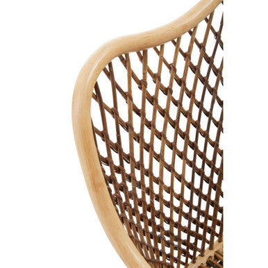 Orsina Manado Accent Chair – Black Iron Frame & Rattan Weave
