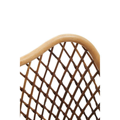 Orsina Manado Accent Chair – Black Iron Frame & Rattan Weave