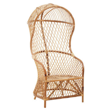Orsina Manado High Back Natural Rattan Accent Chair – Handwoven Wood