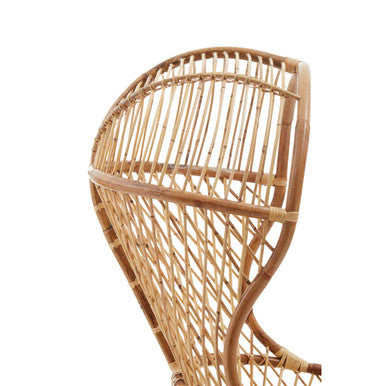 Orsina Manado High Back Natural Rattan Accent Chair – Handwoven Wood
