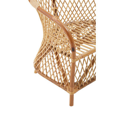 Orsina Manado High Back Natural Rattan Accent Chair – Handwoven Wood