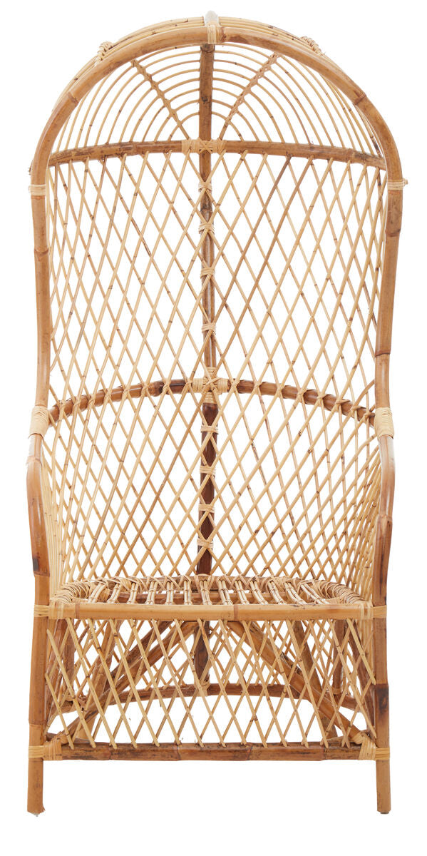 Orsina Manado High Back Natural Rattan Accent Chair – Handwoven Wood