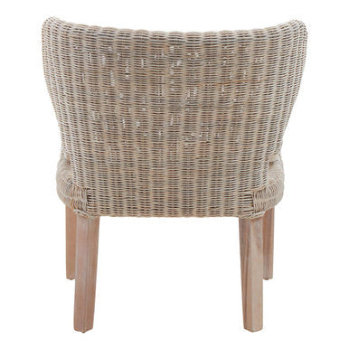 Orsina Manado Wicker Accent Chair – Handwoven Winged Back Mahogany