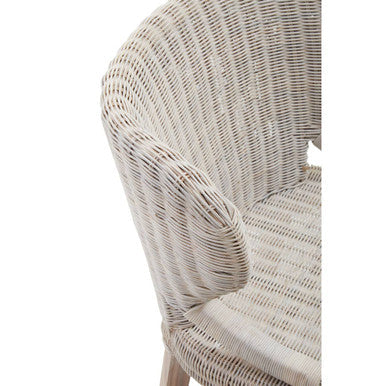 Orsina Manado Wicker Accent Chair – Handwoven Winged Back Mahogany